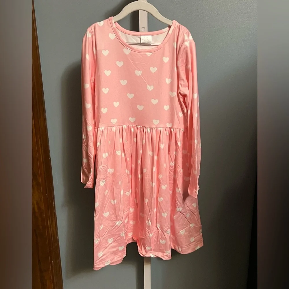 Pink Heart Casual Dress NWOT Boutique